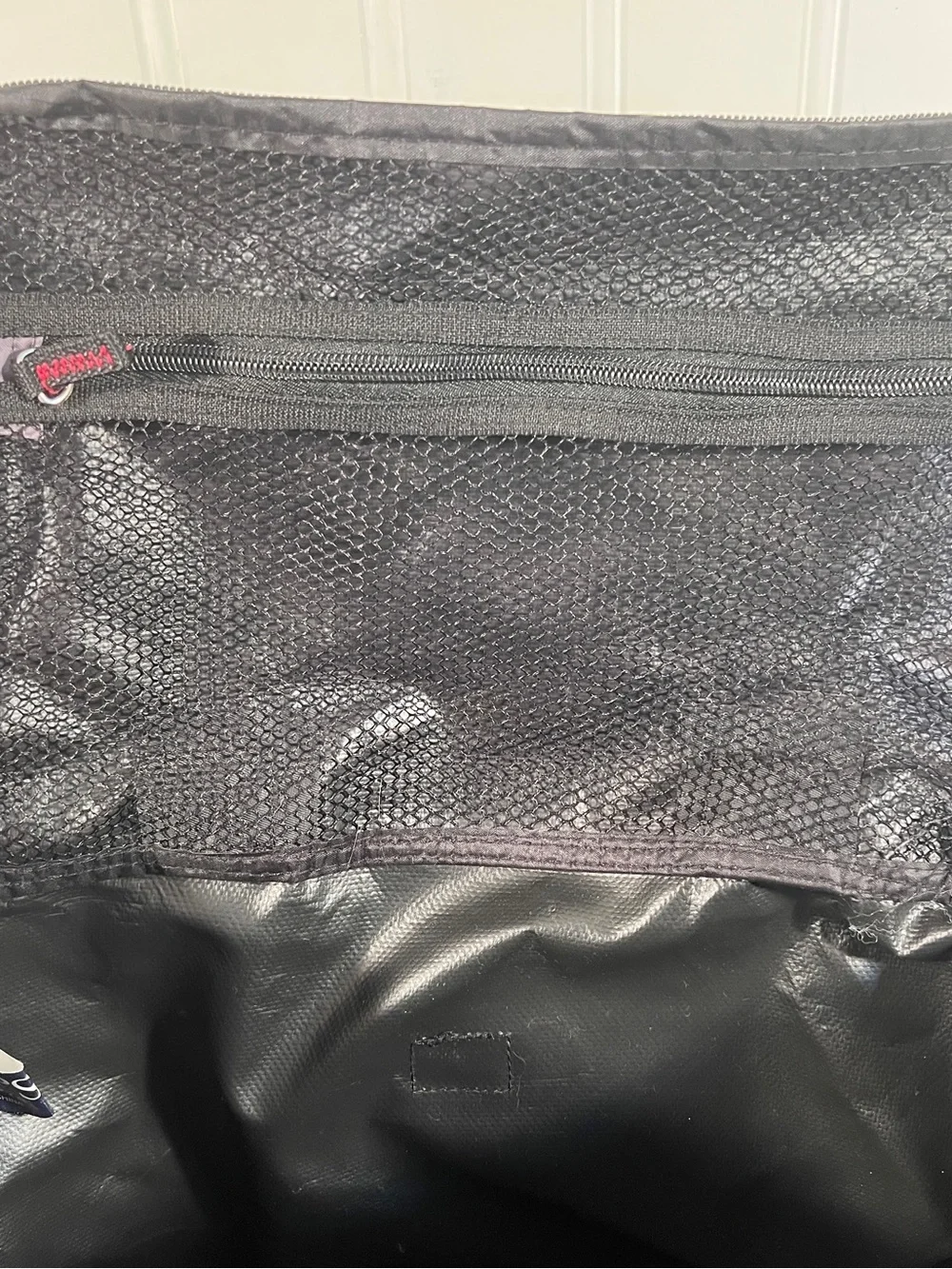 Chaps Black Travel Duffel Bag with Red Trim Overnight Bag